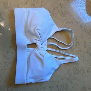 White Size S Padded Sports Bra